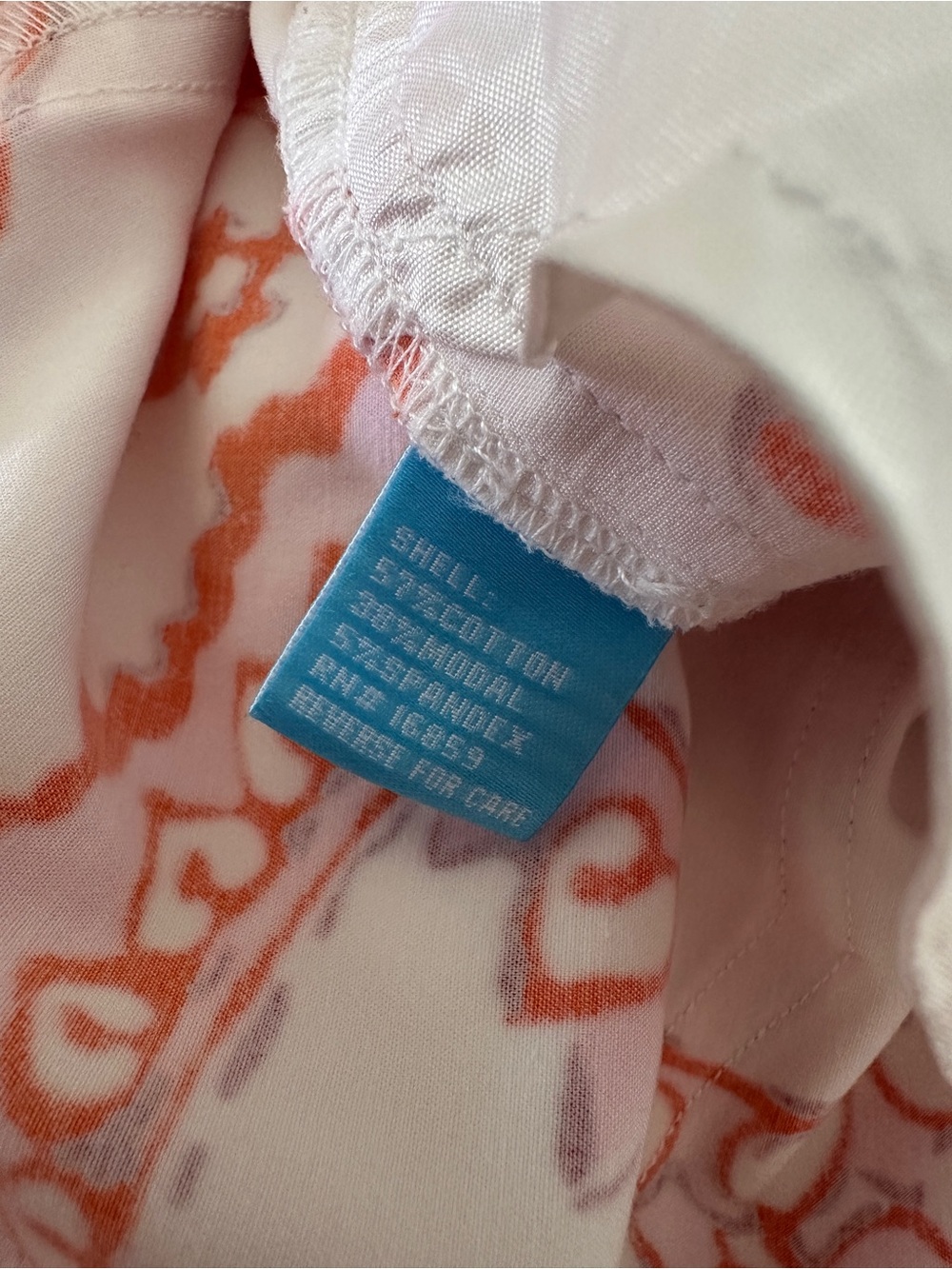 J. McLaughlin Orange and Pink Paisley Print White Pants Size 8 - Picture 11 of 11
